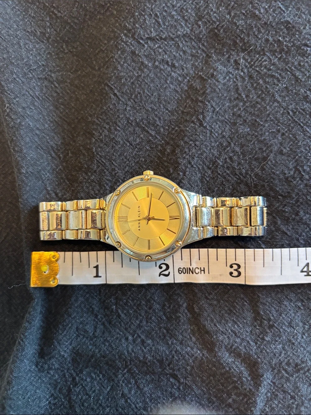 Anne Klein Gold-Tone Bracelet Watch with Champagne Dial